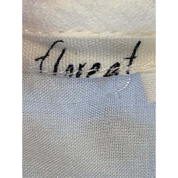 Anthropologie FLOREAT Atley White Floral Embroidered Peasant Blouse - Size L - Picture 5 of 11